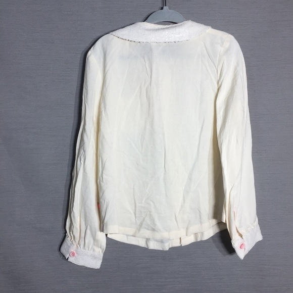 Billiblush Girls NWT sequin collar cream blouse - Picture 6 of 7